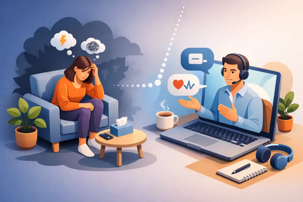 Terapia online para ansiedad: cuándo ayuda