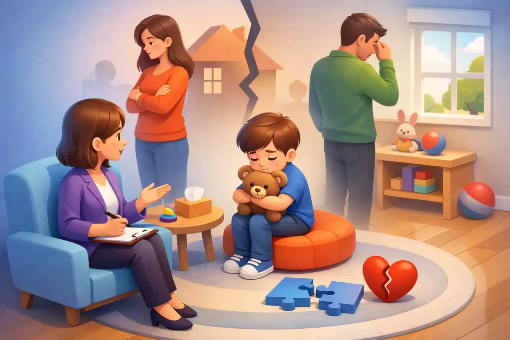 Psicólogo infantil para separación de padres